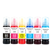 Bouteille d'encre pour Epson 108 L8050 L18050, réservoir d'encre pour imprimante BK C M Y LC LM, encre compatible