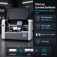 Mini imprimante UV de bureau multifonctionnelle à rotation 360 degrés pour canettes, bouteilles et cylindres