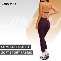 Ensemble de sport pour femme - Soutien-gorge de sport et legging taille haute effet froncé - Tenue de yoga et fitness ultra confortable