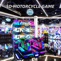 Mesin Simulator Balap Motor Dinamis Dua Layar Letsamuse, Berbahan Logam, Sistem Koin, Peralatan Game Komersial, Garansi 1 Tahun