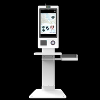Quiosco de pantalla táctil de 43 pulgadas, tecnología capacitiva infrarroja, quiosco de publicidad de pie de Metal, lector de código de barras para interiores