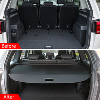 Couverture de cargaison de coffre rétractable pour Volkswagen Touran 2005-2015 accessoires intérieurs en cuir VW pour Auto