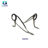 Seaguide Guide de pêche Anneau ovale Cadre en acier inoxydable Double pied Canne à jigging, spinning et casting Pêche en mer et en bateau 1 pièce