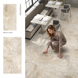 Dalles de sol et de mur en porcelaine brillante et mate Belly Snow 600x1200mm, designs décoratifs en céramique - Product Image 3