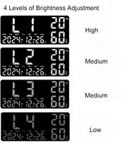 Große Moderne Plastik-LED-Digital-Wanduhr mit Doppelalarm, Intelligenter Umgebungsbeleuchtung, Temperatur/Datum/Woche, Fernbedienung, Speicher, Batterie, USB