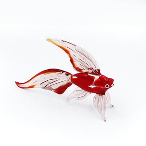 Vari Pesci Decorativi in <span class=keywords><strong>Vetro</strong></span> Adatti per Acquari, Statuette in <span class=keywords><strong>Vetro</strong></span> Fatte a Mano, Artigianato in <span class=keywords><strong>Vetro</strong></span> a Forma <span class=keywords><strong>di</strong></span> <span class=keywords><strong>Pesce</strong></span> Rosso - Product Image 5