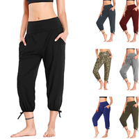 Pantalon de survêtement Able Yoga Palazzo Pantalon Pantalon Femm Pantalones De Mujer Pantalones Para Mujer Harem Taille Haute Pantalon Femme