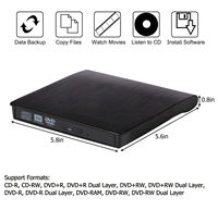 Masterizzatore Lettore CD/DVD Esterno Sottile USB 3.0 per Laptop PC Mac HP