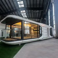 Maison Moderne de Luxe à 2 Chambres et 2 Salles de Bain avec Balcon Mobile pour Centre Commercial, Hôtel, Bâtiment de Bureaux, en Panneaux Sandwich, Installation Rapide