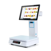 Balance de caisse enregistreuse pour supermarché, prête à l'emploi en usine, économique, avec système d'exploitation Windows/Android, garantie 1 an, écran tactile capacitif
