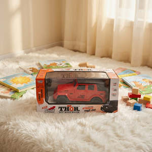 รถบังคับวิทยุธอร์ 4x4 ออฟโรดเรเซอร์พร้อมไฟสเปรย์เสียงสีแดง PVC - Product Image 3
