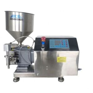 Machine de remplissage semi-automatique à pompe lobulée haute viscosité, pompe de transfert à rotor servo, pour sauces, crèmes, cosmétiques, avec moteur électrique à engrenages servo - Product Image 1