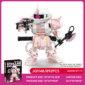 JQ1148 Juego de Juguetes Electrónicos de Plástico ABS para Armar, 40 Piezas, Bloques de Construcción de Robot Zagu Rosa Moderno para Modelos Creativos MOC - Product Image 4