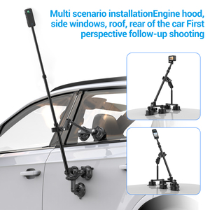 Kit de fixation pour voiture à ventouse 5 en 1 pour Insta360 x4 x3 x2 xOne RS <span class=keywords><strong>GoPro</strong></span> <span class=keywords><strong>Max</strong></span> Caméra compatible RS Réglable en plastique Alliage d'aluminium - Product Image 2