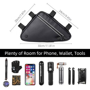 Échantillon gratuit : Sac triangulaire Rockbro, sac de rangement pour vélo, pochette pour cadre de vélo, sac pour vélo de route, accessoires de cyclisme - Product Image 6