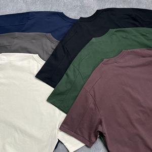 เสื้อยืดคอกลมสำหรับผู้ชายเสื้อยืดแบบผ่าสำหรับผู้ชายดีไซน์ใหม่ - Product Image 3