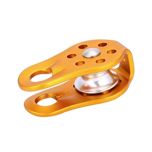 Polea de aluminio para uso con cuerdas textiles estáticas y dinámicas, certificado ce, polea de rescate pequeña fija - Product Image 2