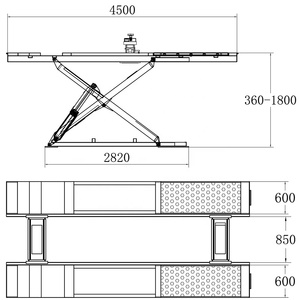 Elevador de estacionamiento de tijera de tipo subterráneo <span class=keywords><strong>X</strong></span> de alta calidad para reparar automóviles con capacidad de elevación de 4T con CE - Product Image 6