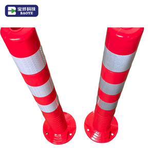 Дорожный столбик-разделитель Baoye из эластичной резины и пластика, 75 см, с высококачественным призматическим отражателем, для предупреждения о дорожных работах, WP-1-06 - Product Image 4