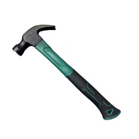 Marteau à griffes vert et noir avec poignée antidérapante en TPR, personnalisable OEM/ODM pour clouage