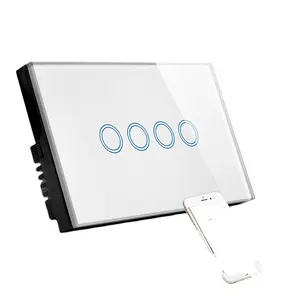 Interruptor táctil de luz inteligente para el hogar, Panel de cristal para pared, WiFi, 1 vía, 1 Banda, Tuya Smartlife, venta al por mayor