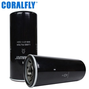 Filtros de Aceite de Motor Coralfly, Filtro de Aceite Duradero de Alta Calidad 600-211-1231 600-211-1340 6736-51-5142 para Excavadora Komatsu - Product Image 1
