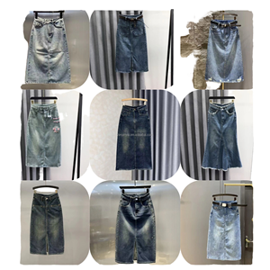 Balles de jupes en jean d'occasion à faible MOQ, vente en gros, prêtes à la revente, tailles et styles variés pour la revente, vêtements de seconde main - Product Image 1