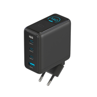 Bloc de charge GaN 4 ports 140W max, affichage intelligent pour chargeur Mac Book PD 3.1 USB C, adaptateur secteur de voyage avec prise US/EU/UK