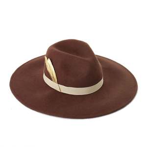 Sombrero de Copa de Lana para Adultos X1250, Nuevo, Estilo Retro, para Actuaciones, Jazz, con Decoración de Plumas, Unisex, Casual, para Exteriores - Product Image 4