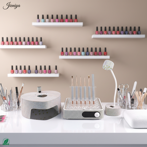 Mango brillante con diamantes de imitación para limpieza de uñas, pinceles para decoración de uñas, cepillo para polvo - Product Image 1