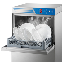 Lave-vaisselle professionnel sous comptoir pour restaurant, 40 bacs/heure, haute efficacité, en acier inoxydable 304, lave-verres, 110V 220V