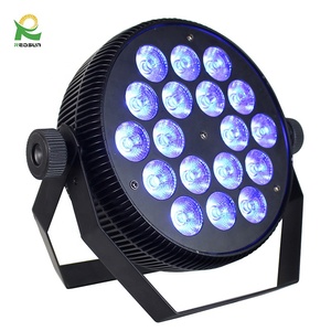 Redsun Led Flat Par Ánh Sáng 18*10W 4in1 Đầy Đủ Màu Sắc Rửa LED Par Ánh Sáng Sân Khấu Chiếu Sáng Cho Dj Party Wedding Bar <span class=keywords><strong>Disco</strong></span> - Product Image 1