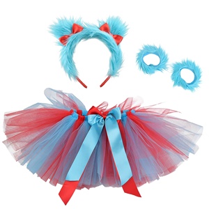 Ensemble de Costumes d'halloween pour enfants, jupe Tutu en Tulle bleu, bandeau pour fête - Product Image 1