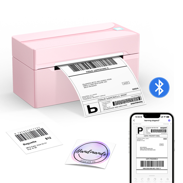 New Nada Freight Portable Shipping Thermal Printer 4x6 203dpi for 1-Year Warranty for Sticker Printing Logo Inkless SDK