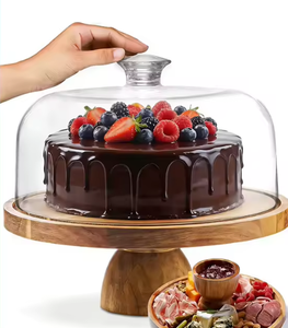 Yüksek Kaliteli Plastik Çevre Dostu Toksik Olmayan Yapışmaz Kek Standı Tabanı Kubbeli Üst Kısmı ile Şenlikli Tatlı Sunumları ve Tatil Organizasyonları İçin - Product Image 1