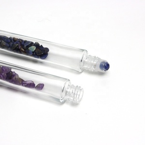 <span class=keywords><strong>Cristal</strong></span> de luxe naturel rouleau de pierres précieuses vide clair 10ml rouleau de verre de <span class=keywords><strong>parfum</strong></span> sur des bouteilles avec des pierres précieuses - Product Image 5