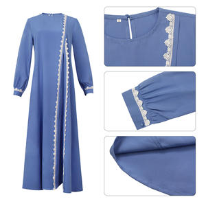 Nouvelle robe abaya en dentelle moderne, matière en coton de haute qualité, décontractée pour les femmes musulmanes, à porter au quotidien, tendance 2026 - Product Image 2