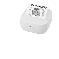 Imprimante thermique portable mini 58 mm 203 dpi avec batterie 1200 mAh compatible Android/iOS/Windows pour impression d'étiquettes DIY