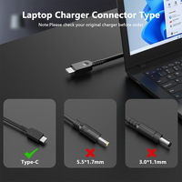 Adaptateur secteur 65W pour ordinateur portable Lenovo 20V 3.25A Chargeur d'ordinateur Interface Type-C