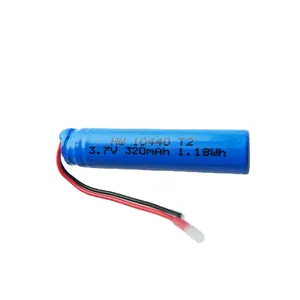 एएए लिथियम बैटरी icr10440 ली आयन 3.7V 320mAh 10440 रिचार्जेबल बैटरी