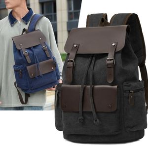 2026 Men's High Quality Canvas Laptop <b>Backpack</b> <b>Large</b> Capacity Leisure Business Schoolbag Youth Fashion College Travel Sport Bag - Product Image 5