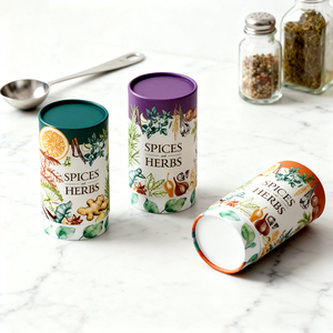 Tube en papier de qualité alimentaire personnalisé pour <span class=keywords><strong>les</strong></span> épices |   Emballage en carton recyclé écologique pour <span class=keywords><strong>les</strong></span> herbes et <span class=keywords><strong>les</strong></span> poudres d'assaisonnement - Product Image 2