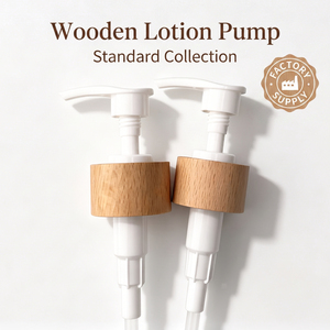 Vietnam WeWood Custom Logo Wooden Lotion Pump Factory Wood Collar Liquid <b>Dispenser</b> <b>Shampoo</b> Pump Cosmetic Packaging Component - Product Image 1