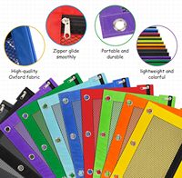 Pochette à crayons pour 3 classeurs à anneaux pochette à crayons colorée avec fermeture éclair sac à crayons avec logo personnalisé étui à stylos vente en gros