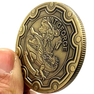 Medalla Conmemorativa Personalizada del Buque Portaaviones Iraqí Abraham Lincoln (CVN-72) Chapada en Hierro y Bronce con San Jorge Guardián Chapado en Oro <span class=keywords><strong>de</strong></span> 25 mm - Product Image 2