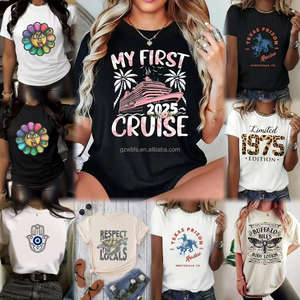 Ladies Casual Summer Outdoor Sports Top Gold Lip Print T-Shirt Short Sleeves Flannel Denim Batik Fabric Saisonnier Holiday Gift - Product Image 5