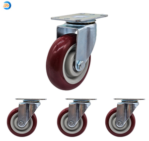 Drehbare Lenkrollen mit Oberplatten, 360° Rotation, 4 Zoll PVC/PP, Langlebig für Kleine Trolleys, Wagen, Möbel, Rollwagen, Werkbänke - Product Image 1