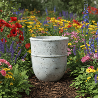 Jardinières en ciment nordiques pour l'extérieur et l'intérieur, style minimaliste écologique, pot de fleurs pour jardin et utilisation en centre commercial