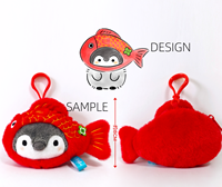 Porte-clés personnalisé en peluche pingouin chonc, procédé IP, fabrication soignée, respect de chaque détail, livraison d'échantillons précis, respectueux de l'environnement