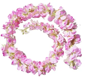 Fabrik Verkauf Lange Wisteria Vine Rattan Girlande Künstliche Seide Blumen für Hochzeit Blumen Bogen partei Geburtstag Dekoration